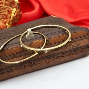 Anne Klein Gold-Tone Bangle Bracelet Set – 2 Piece